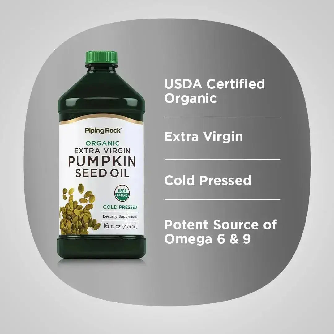 PIPING ROCK - Piping Rock Pumpkin Seed Oil Organic Cold Pressed 473Ml. - The Red Vitamin MX - Suplementos Alimenticios - {{ shop.shopifyCountryName }}