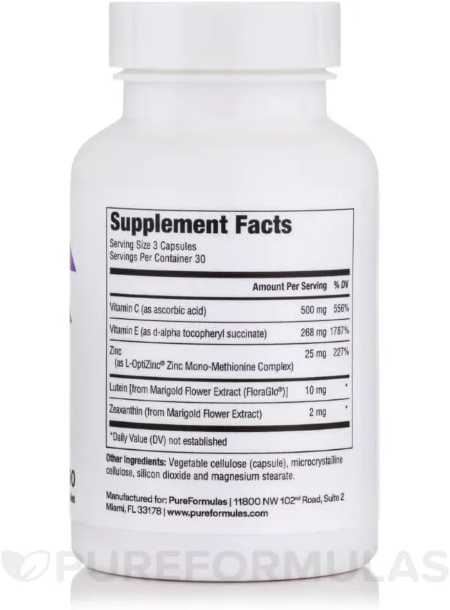 PUREFORMULAS - PureFormulas Pure Eye Support Lutein and Zeaxanthin 90 Capsulas - The Red Vitamin MX - Suplementos Alimenticios - {{ shop.shopifyCountryName }}