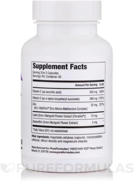 PUREFORMULAS - PureFormulas Pure Eye Support Lutein and Zeaxanthin 90 Capsulas - The Red Vitamin MX - Suplementos Alimenticios - {{ shop.shopifyCountryName }}