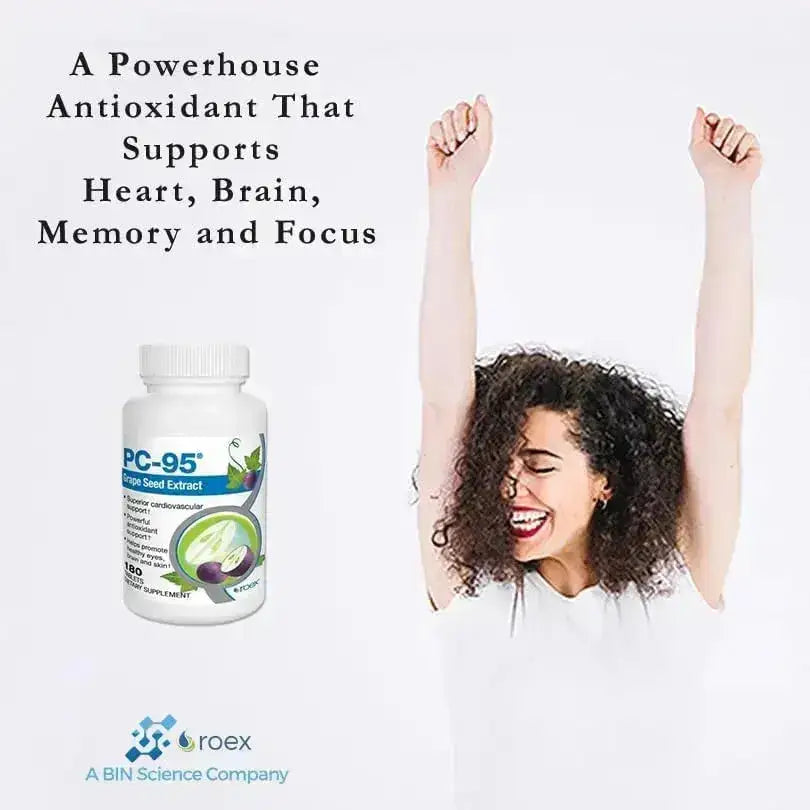 ROEX VITAMINS - Roex Vitamins PC-95 Grape Seed Extract 180 Tabletas - The Red Vitamin MX - Suplementos Alimenticios - {{ shop.shopifyCountryName }}