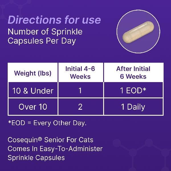 Nutramax Cosequin for Senior Cats Joint Health Supplement 60 Capsulas