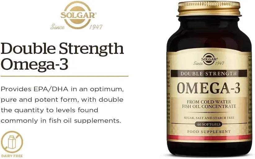 SOLGAR - Solgar Double Strength Omega-3 700Mg. 120 Capsulas Blandas - The Red Vitamin MX - Suplementos Alimenticios - {{ shop.shopifyCountryName }}