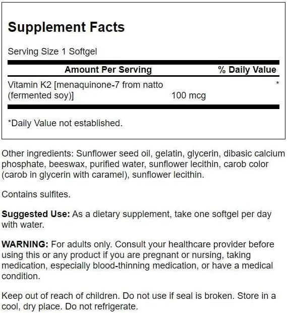 SWANSON - Swanson Vitamin K2 30 Capsulas 2 Pack - The Red Vitamin MX - Suplementos Alimenticios - {{ shop.shopifyCountryName }}