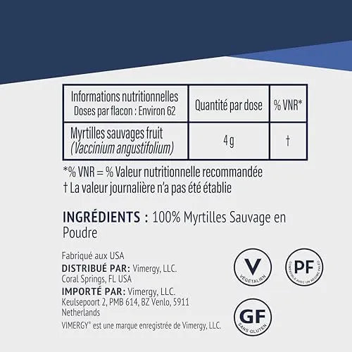 VIMERGY - Vimergy Wild Blueberry Powder 250Gr. - The Red Vitamin MX - Suplementos Alimenticios - {{ shop.shopifyCountryName }}