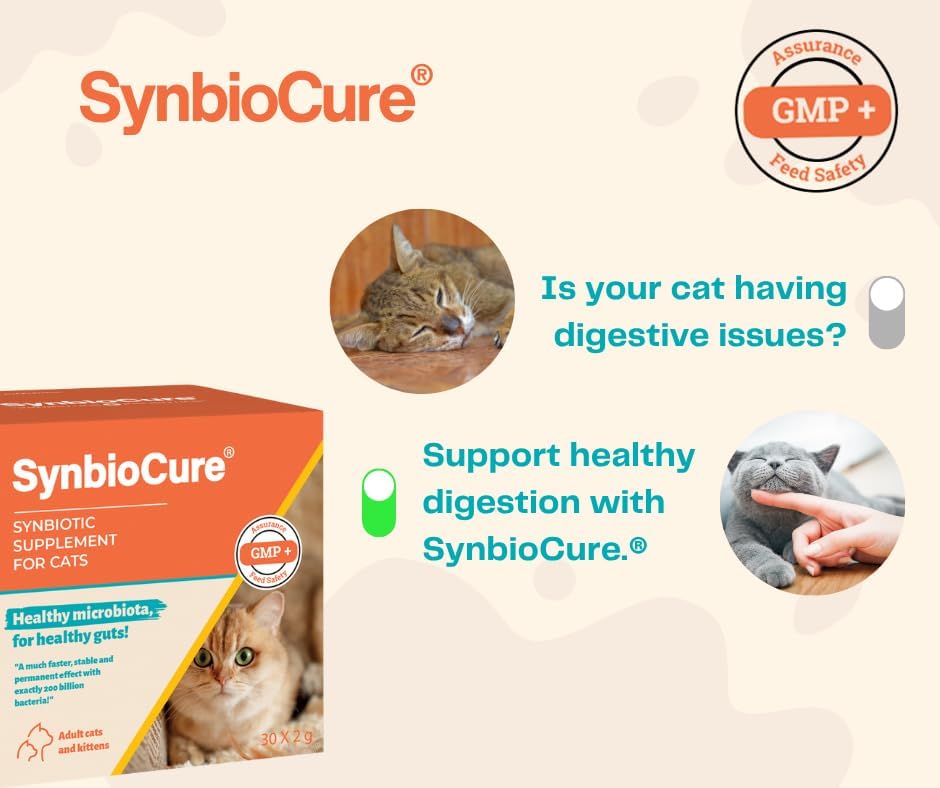SynbioCure Probiotics & Prebiotics for Cats 30 Paquetes