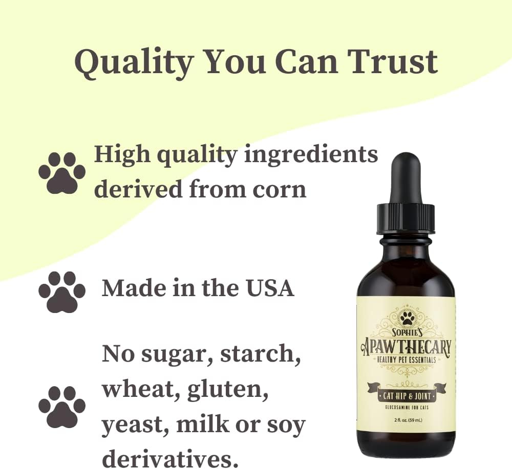 Sophie's Apawthecary Cat Hip and Joint Glucosamine Liquid 2 Fl.Oz.