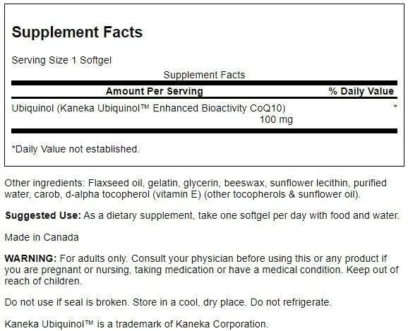 SWANSON - Swanson Ubiquinol 100Mg. 120 Capsulas Blandas - The Red Vitamin MX - Suplementos Alimenticios - {{ shop.shopifyCountryName }}