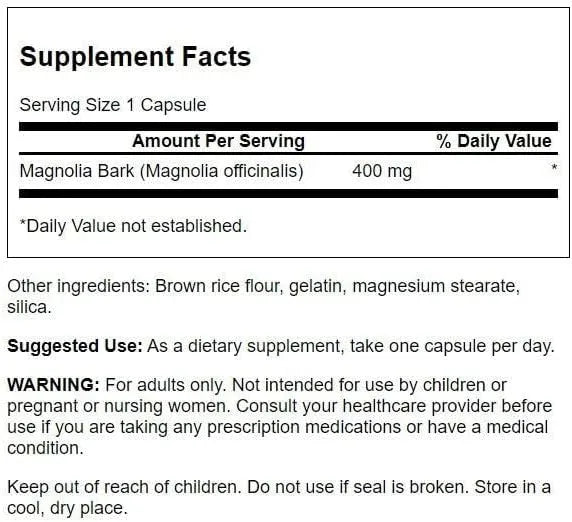 SWANSON - Swanson Magnolia Bark Antioxidant Support 400Mg. 60 Capsulas 2 Pack - The Red Vitamin MX - Suplementos Alimenticios - {{ shop.shopifyCountryName }}