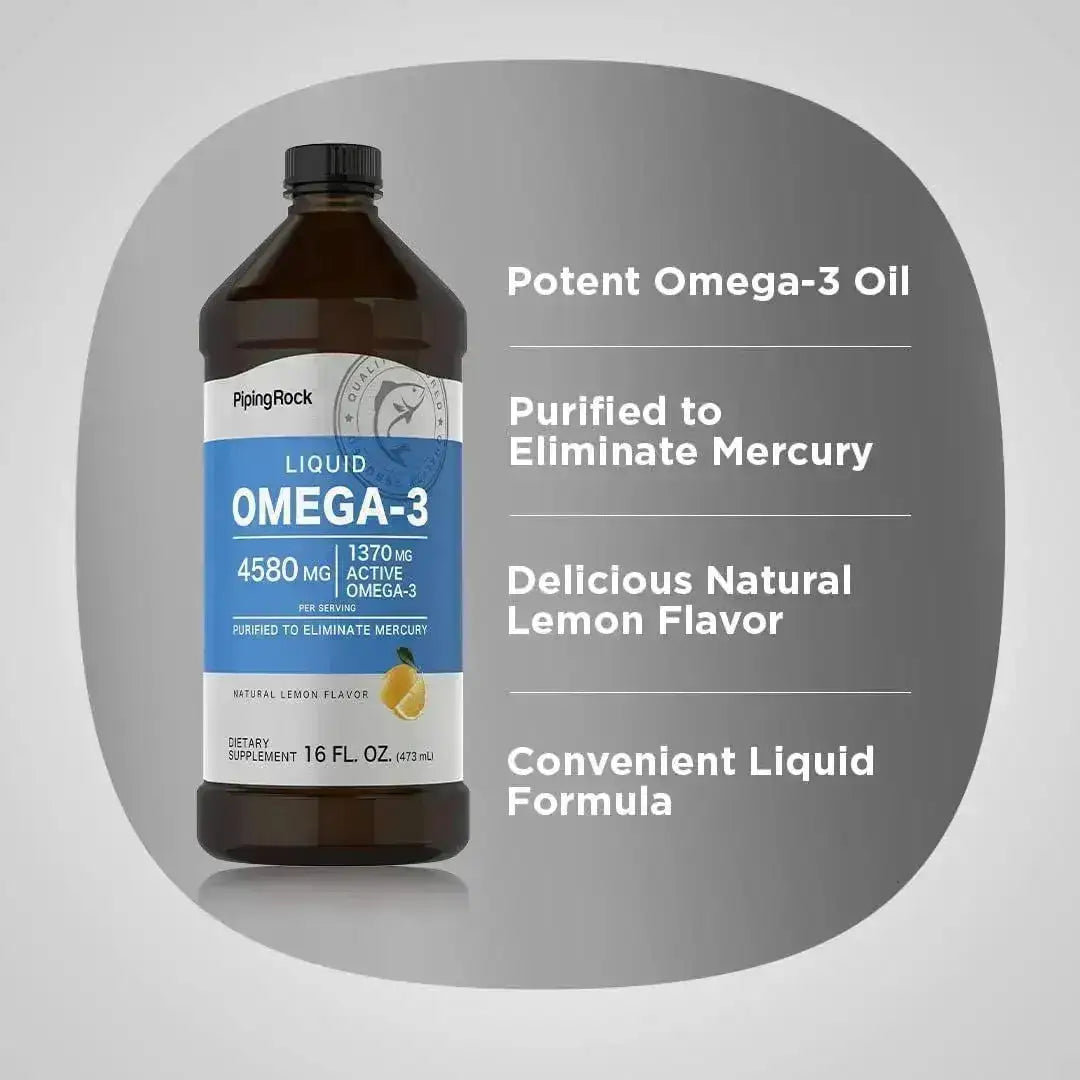 PIPING ROCK - Piping Rock Omega 3 Fish Oil Liquid 473Ml. - The Red Vitamin MX - Suplementos Alimenticios - {{ shop.shopifyCountryName }}