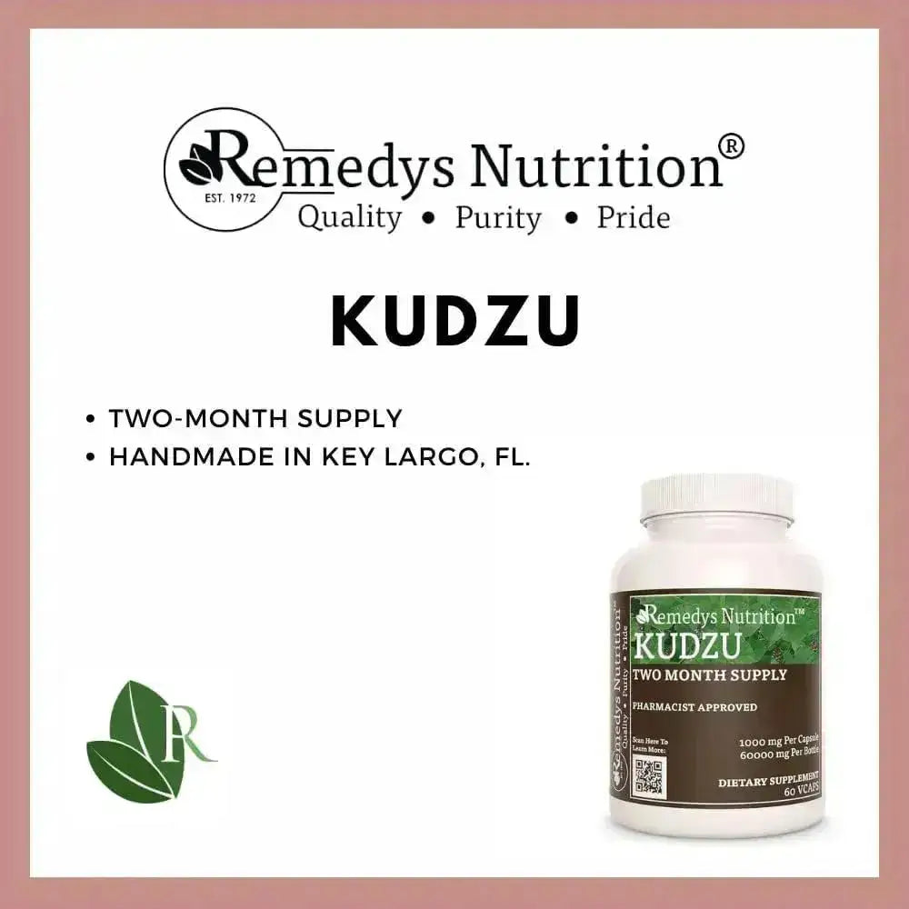 REMEDY'S NUTRITION - Remedy's Nutrition Kudzu Root Extract 1000Mg. 60 Capsulas - The Red Vitamin MX - Suplementos Alimenticios - {{ shop.shopifyCountryName }}