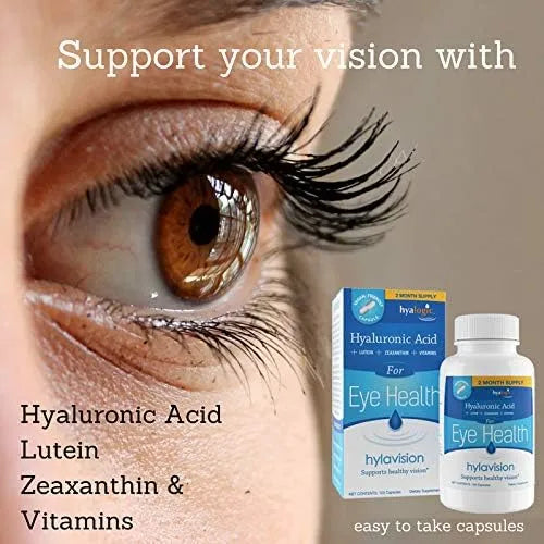 HYLAVISION - HylaVision Eye Health Hyaluronic Acid, Lutein and Zeaxanthin 120 Capsulas - The Red Vitamin MX - Suplementos Alimenticios - {{ shop.shopifyCountryName }}