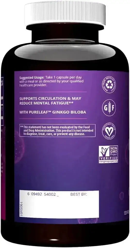 MRM - MRM Nutrition Ginkgo B 60Mg. 120 Capsulas - The Red Vitamin MX - Suplementos Alimenticios - {{ shop.shopifyCountryName }}