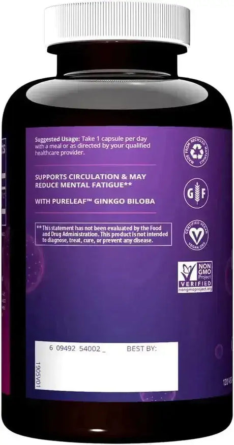 MRM - MRM Nutrition Ginkgo B 60Mg. 120 Capsulas - The Red Vitamin MX - Suplementos Alimenticios - {{ shop.shopifyCountryName }}