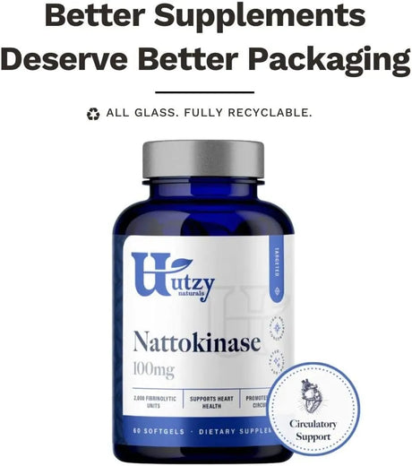 UTZY NATURALS - Utzy Naturals Nattokinase 2000 FU 120 Capsulas Blandas - The Red Vitamin MX - Suplementos Alimenticios - {{ shop.shopifyCountryName }}