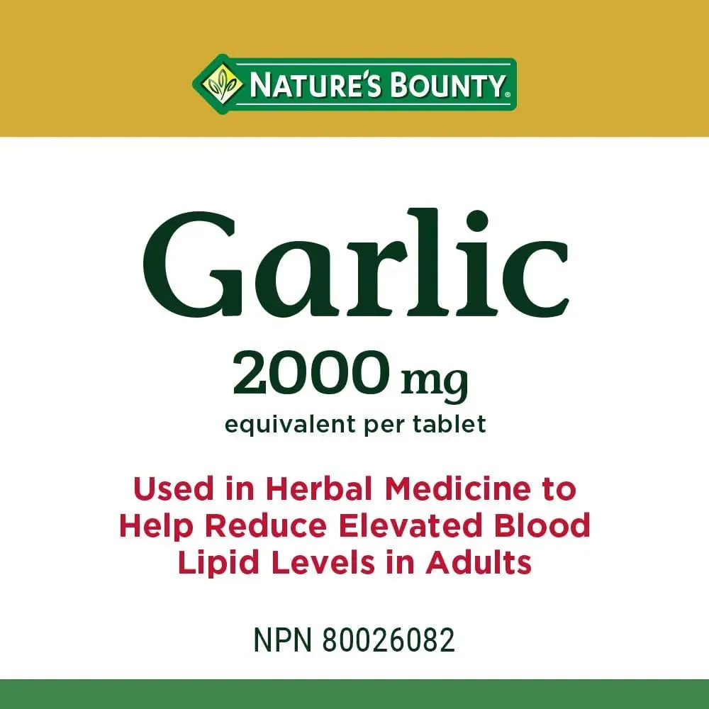 NATURE'S BOUNTY - Nature's Bounty Garlic 2000Mg. 200 Tabletas - The Red Vitamin MX - Suplementos Alimenticios - {{ shop.shopifyCountryName }}