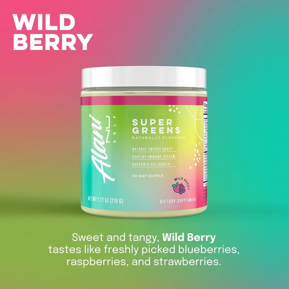 ALANI NU - Alani Nu Super Greens Powder 30 Servicios Wild Berry 219Gr. - The Red Vitamin MX - Suplementos Alimenticios - {{ shop.shopifyCountryName }}