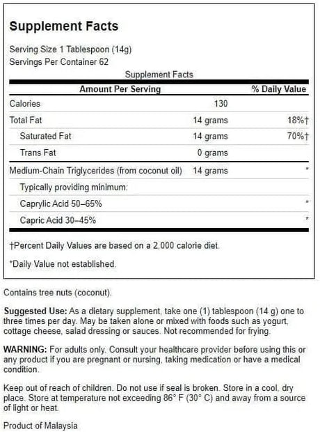 SWANSON - Swanson 100% Pure Mct Oil 946Ml. - The Red Vitamin MX - Suplementos Alimenticios - {{ shop.shopifyCountryName }}