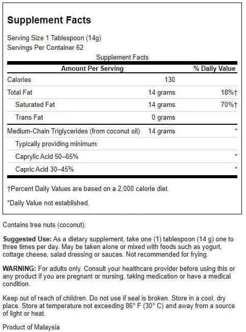 SWANSON - Swanson 100% Pure Mct Oil 946Ml. - The Red Vitamin MX - Suplementos Alimenticios - {{ shop.shopifyCountryName }}