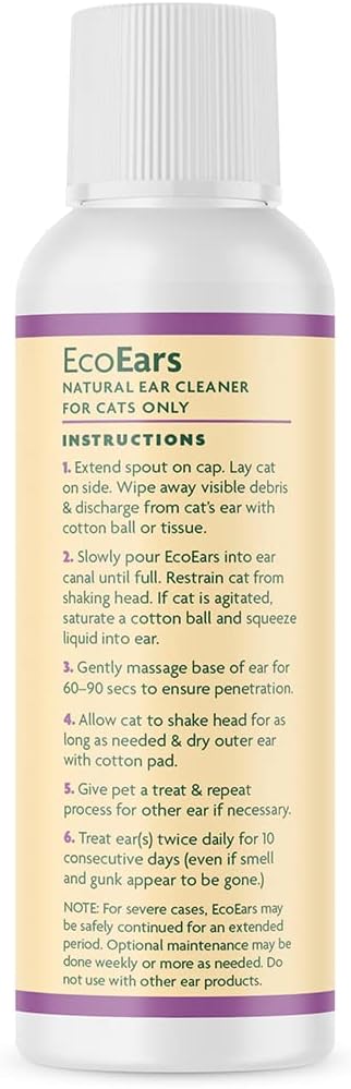 Vet Organics EcoEars Cat Ear Cleaner 118Ml.