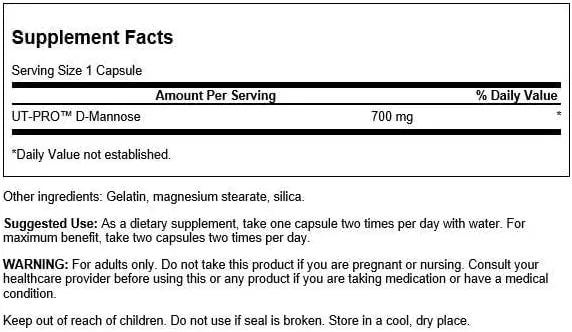 SWANSON - Swanson D-Mannose 700Mg. 60 Capsulas - The Red Vitamin MX - Suplementos Alimenticios - {{ shop.shopifyCountryName }}