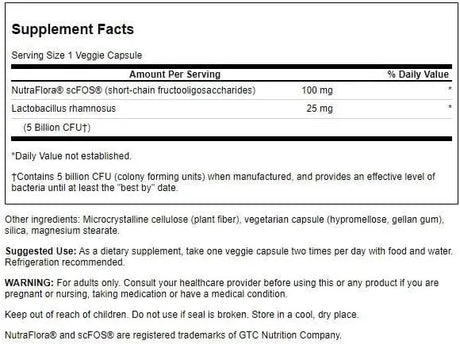 SWANSON - Swanson Lactobacillus Rhamnosus with FOS 60 Capsulas - The Red Vitamin MX - Suplementos Alimenticios - {{ shop.shopifyCountryName }}