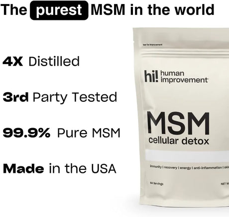 HUMAN IMPROVEMENT - Human Improvement MSM Cellular Detox 256Gr. - The Red Vitamin MX - Suplementos Alimenticios - {{ shop.shopifyCountryName }}