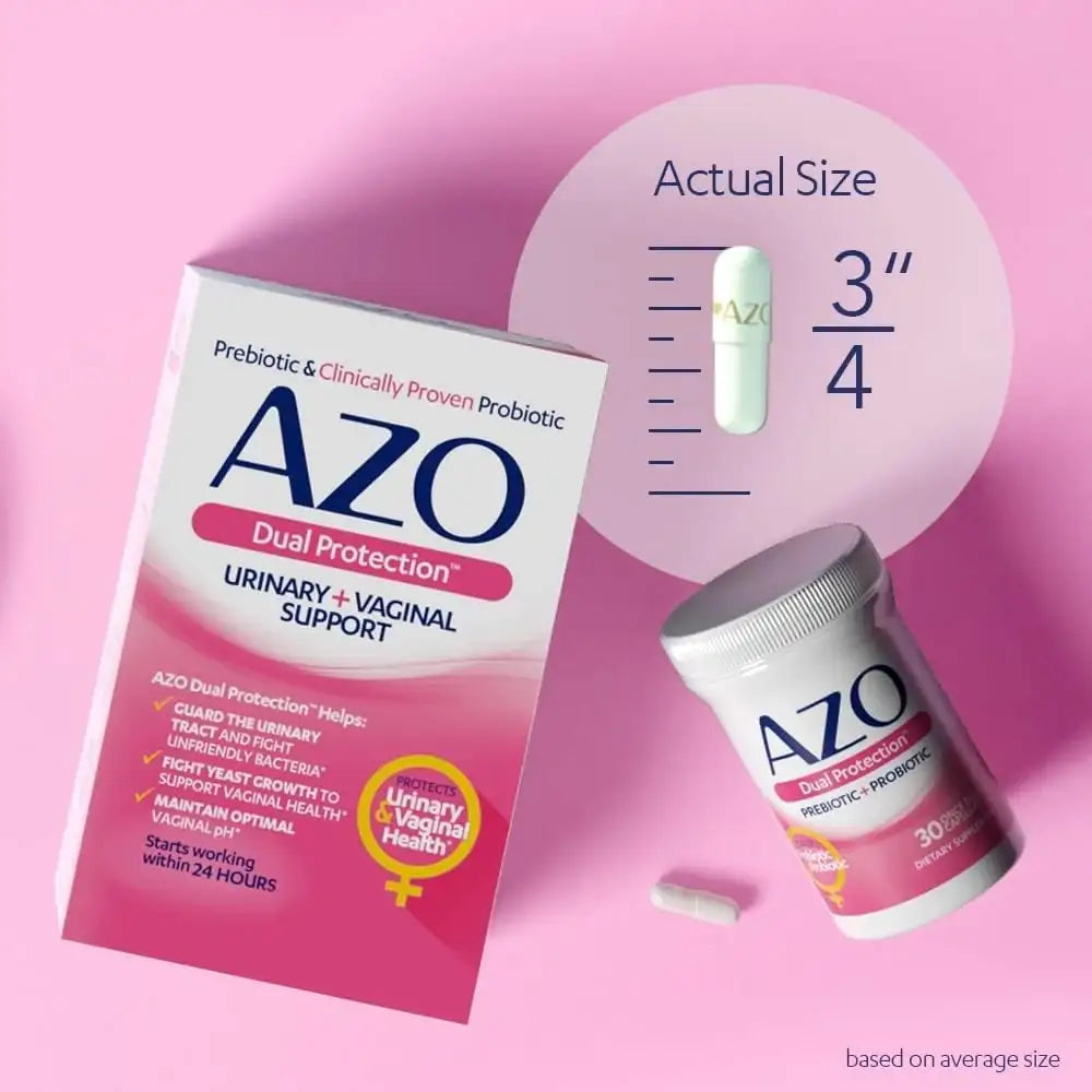 AZO - AZO Dual Protection Urinary + Vaginal Support 30 Capsulas 2 Pack - The Red Vitamin MX - Suplementos Alimenticios - {{ shop.shopifyCountryName }}