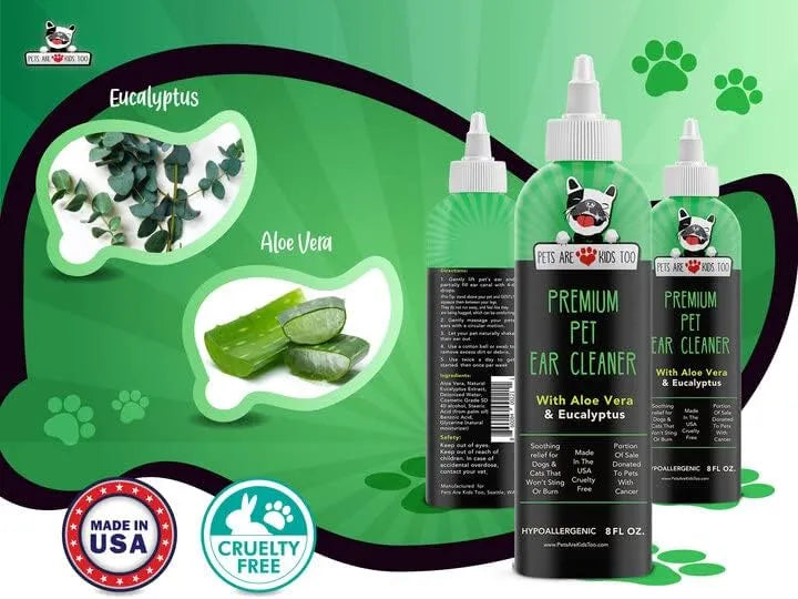 PETS ARE KIDS TOO - Pets Are Kids Too Cat & Dog Ear Cleaner Solution 8 Fl.Oz. - The Red Vitamin MX - Cuidado Del Oído De Perros - {{ shop.shopifyCountryName }}