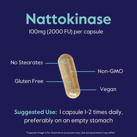 BESTVITE - BESTVITE Nattokinase 100Mg. 120 Capsulas - The Red Vitamin MX - Suplementos Alimenticios - {{ shop.shopifyCountryName }}