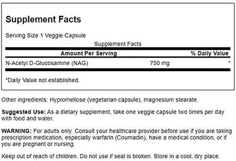 SWANSON - Swanson N-Acetyl D-Glucosamine N-A-G 750Mg. 60 Capsulas 2 Pack - The Red Vitamin MX - Suplementos Alimenticios - {{ shop.shopifyCountryName }}