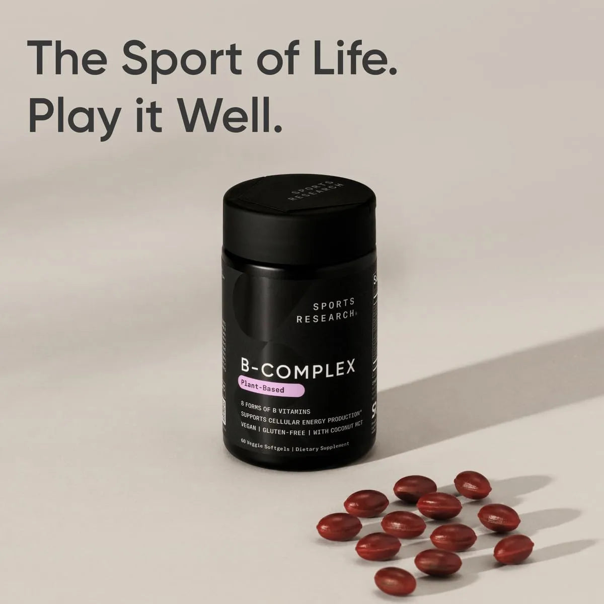 SPORTS RESEARCH - Sports Research Vitamin B-Complex 60 Capsulas Blandas - The Red Vitamin MX - Suplementos Alimenticios - {{ shop.shopifyCountryName }}