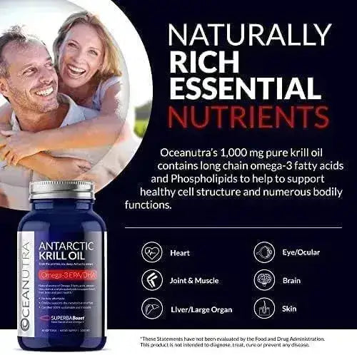 OCEANUTRA - Oceanutra 100% Pure Krill Oil 1000Mg. 60 Capsulas Blandas - The Red Vitamin MX - Suplementos Alimenticios - {{ shop.shopifyCountryName }}