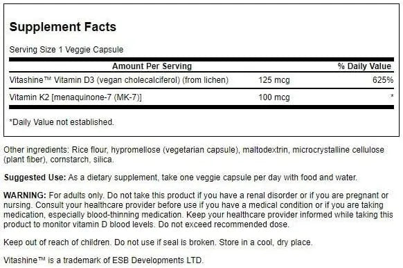 SWANSON - Swanson Extra Strength D3 & K2 60 Capsulas - The Red Vitamin MX - Suplementos Alimenticios - {{ shop.shopifyCountryName }}