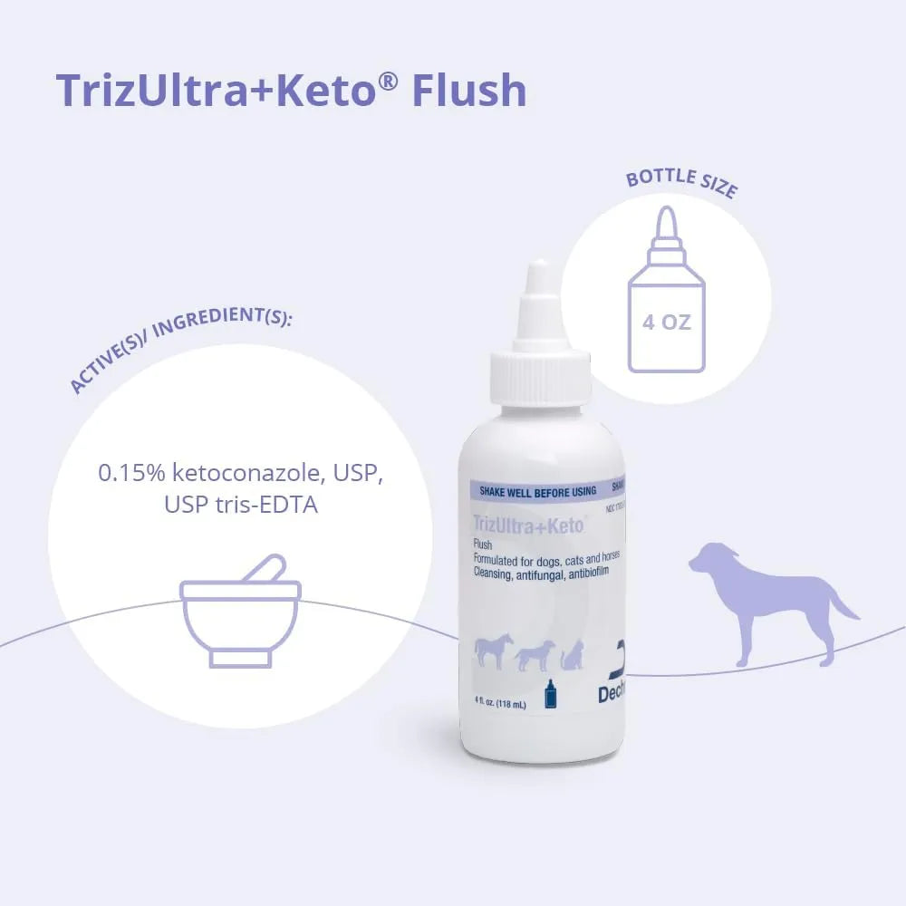 DECHRA - Dechra TrizULTRA+Keto Flush 12 Fl.Oz. - The Red Vitamin MX - Cuidado Del Oído De Perros - {{ shop.shopifyCountryName }}