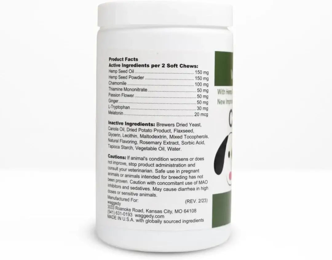 WAGGEDY - waggedy Calm Max 60 Masticables - The Red Vitamin MX - Relajantes Para Perros - {{ shop.shopifyCountryName }}