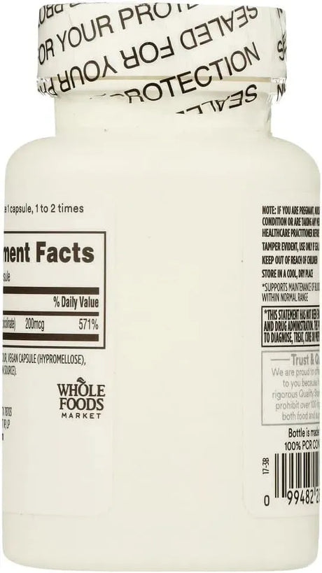 365 - 365 by Whole Foods Market Chromium Picolinate 200mcg 100 Capsulas - The Red Vitamin MX - Suplementos Alimenticios - {{ shop.shopifyCountryName }}