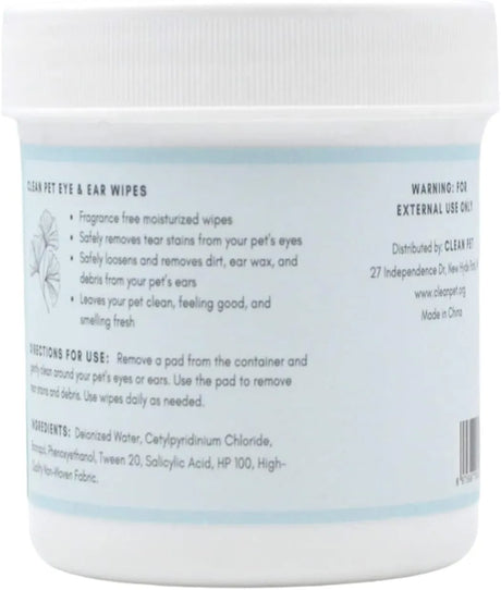 CLEAN PET - Clean Pet Eye & Ear Pet Wipes Original 100 Toallitas - The Red Vitamin MX - Cuidado De Los Ojos De Los Perros - {{ shop.shopifyCountryName }}