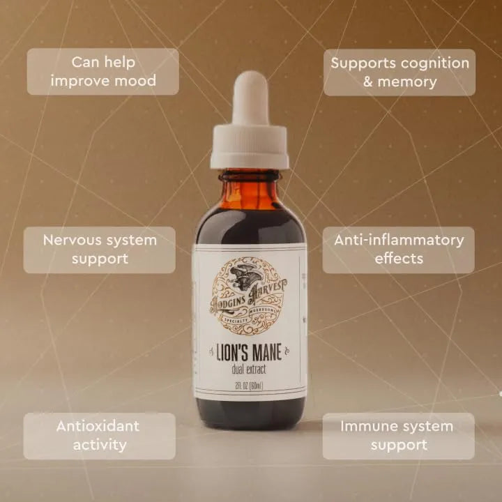 HODGINS HARVEST - Hodgins Harvest Organic Lion's Mane Tincture 2 Fl.Oz. - The Red Vitamin MX - Suplementos Alimenticios - {{ shop.shopifyCountryName }}