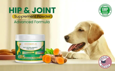 INFINITE PET - Infinite Pet Advanced Hip and Joint Supplement Powder for Dogs 90 Servicios - The Red Vitamin MX - Cuidado De Cadera Y Articulaciones Para Perros - {{ shop.shopifyCountryName }}