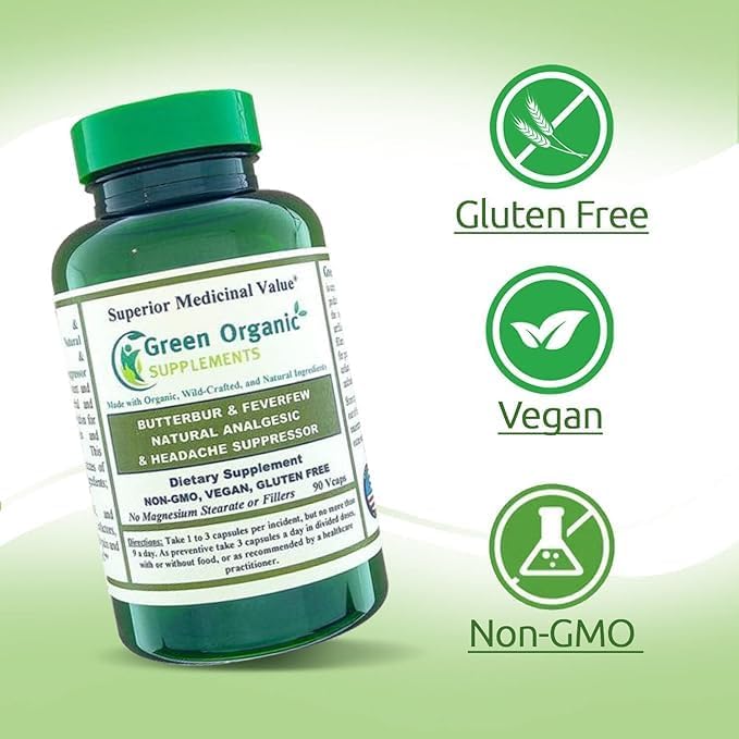 Green Organic Supplements Butterbur 90 Capsulas 2 Pack