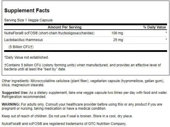 SWANSON - Swanson Lactobacillus Rhamnosus with FOS 60 Capsulas 2 Pack - The Red Vitamin MX - Suplementos Alimenticios - {{ shop.shopifyCountryName }}