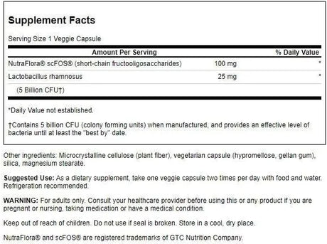 SWANSON - Swanson Lactobacillus Rhamnosus with FOS 60 Capsulas 2 Pack - The Red Vitamin MX - Suplementos Alimenticios - {{ shop.shopifyCountryName }}