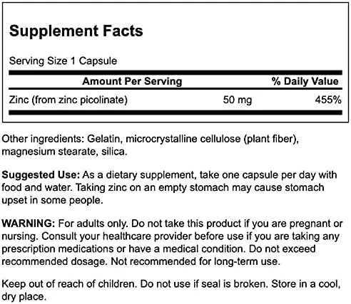 SWANSON - Swanson Extra Strength Zinc Picolinate 50Mg. 60 Capsulas 2 Pack - The Red Vitamin MX - Suplementos Alimenticios - {{ shop.shopifyCountryName }}