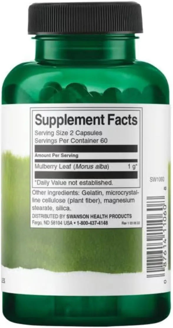 SWANSON - Swanson Full Spectrum Mulberry Leaf 500Mg. 120 Capsulas - The Red Vitamin MX - Suplementos Alimenticios - {{ shop.shopifyCountryName }}