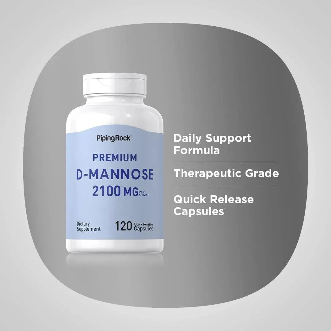 PIPING ROCK - Piping Rock D-Mannose 2100Mg. 120 Capsulas - The Red Vitamin MX - Suplementos Alimenticios - {{ shop.shopifyCountryName }}