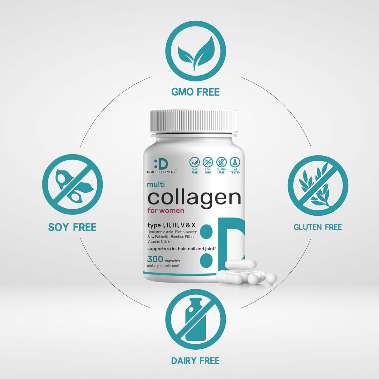 Deal Supplement Multi-Collagen 300 Capsulas