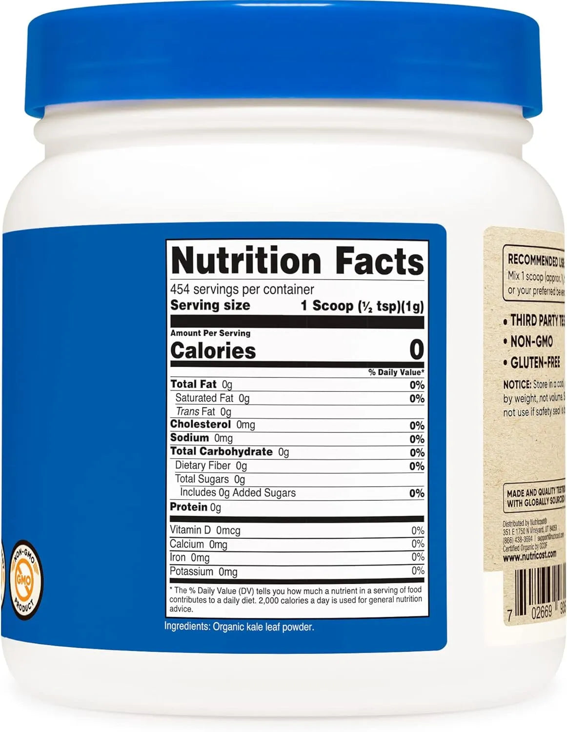 NUTRICOST - Nutricost Organic Kale Powder 454Gr. 2 Pack - The Red Vitamin MX - Suplementos Alimenticios - {{ shop.shopifyCountryName }}