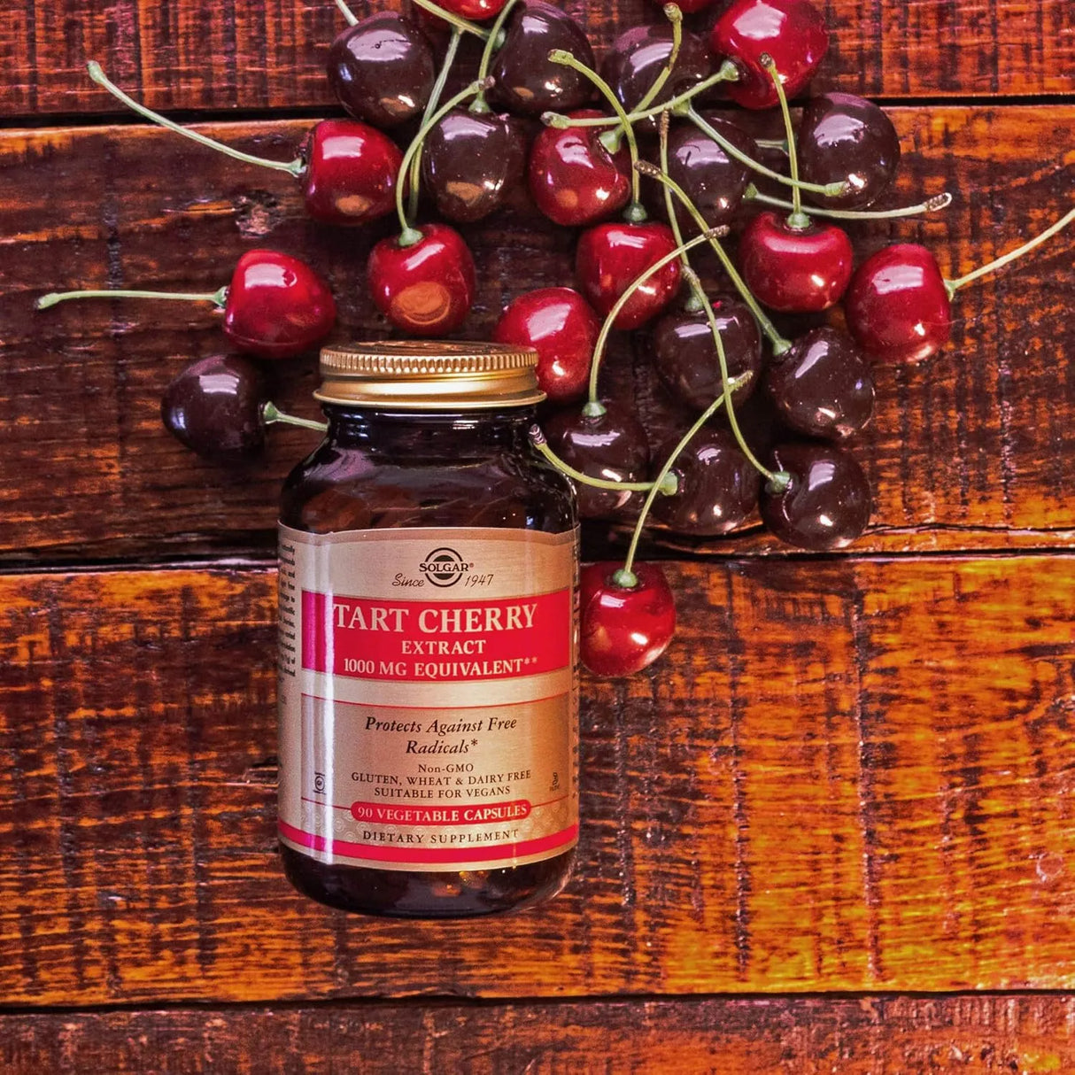 SOLGAR - Solgar Tart Cherry 1000Mg. 90 Capsulas - The Red Vitamin MX - Suplementos Alimenticios - {{ shop.shopifyCountryName }}