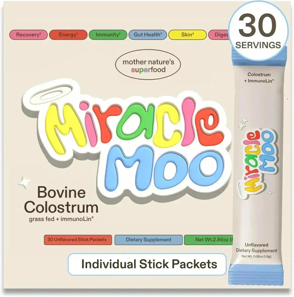 MIRACLE MOO - Miracle Moo Grass Fed Bovine Colostrum Supplement - The Red Vitamin MX - Suplementos Alimenticios - {{ shop.shopifyCountryName }}