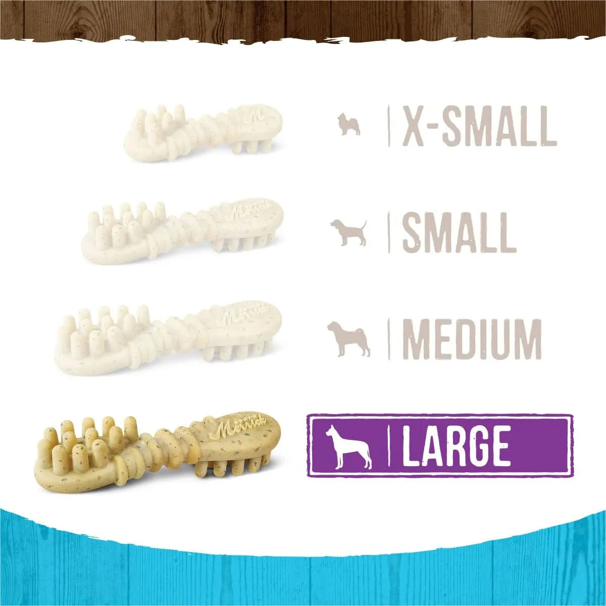 MERRICK - Merrick Fresh Kisses Natural Dental Chews Toothbrush Shape Large Dogs 16 Piezas - The Red Vitamin MX - Cuidado Dental Para Perros - {{ shop.shopifyCountryName }}